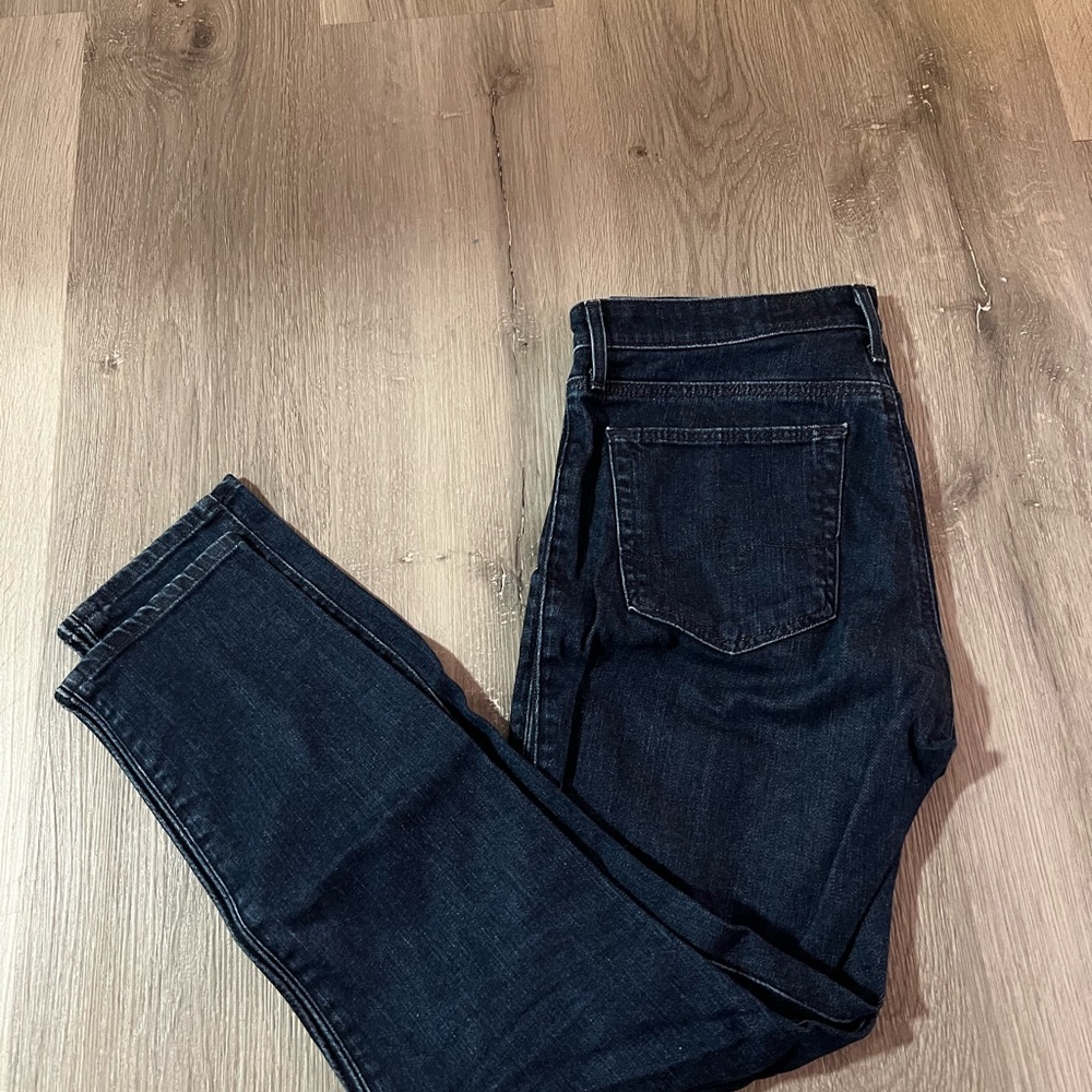 AG Denim Dark Blue Cigarette Leg Jeans